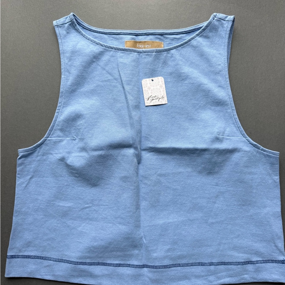 Free People Light Blue Sleeveless Top